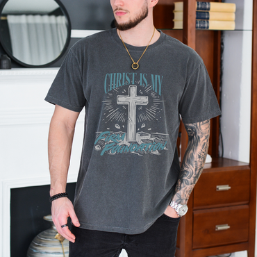 Christ is my Firm Foundation - Pepper Tee